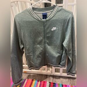 Nike Heather Green Full-Zip Jacket Small